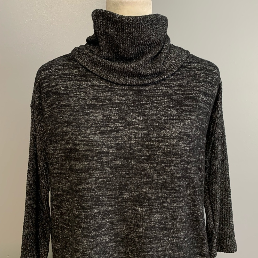 Gap Grey Oversized Turtleneck Sweater Dress - Picture 2 of 8